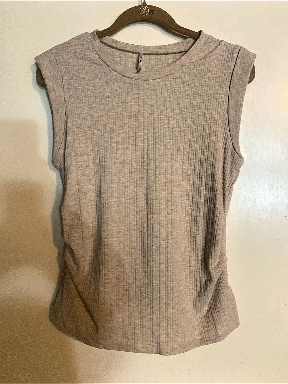 3rd + Malt Ribbed Tank in Taupe Large Like New